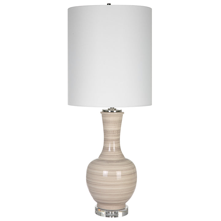 CHALICE STRIPED TABLE LAMP - AmericanHomeFurniture