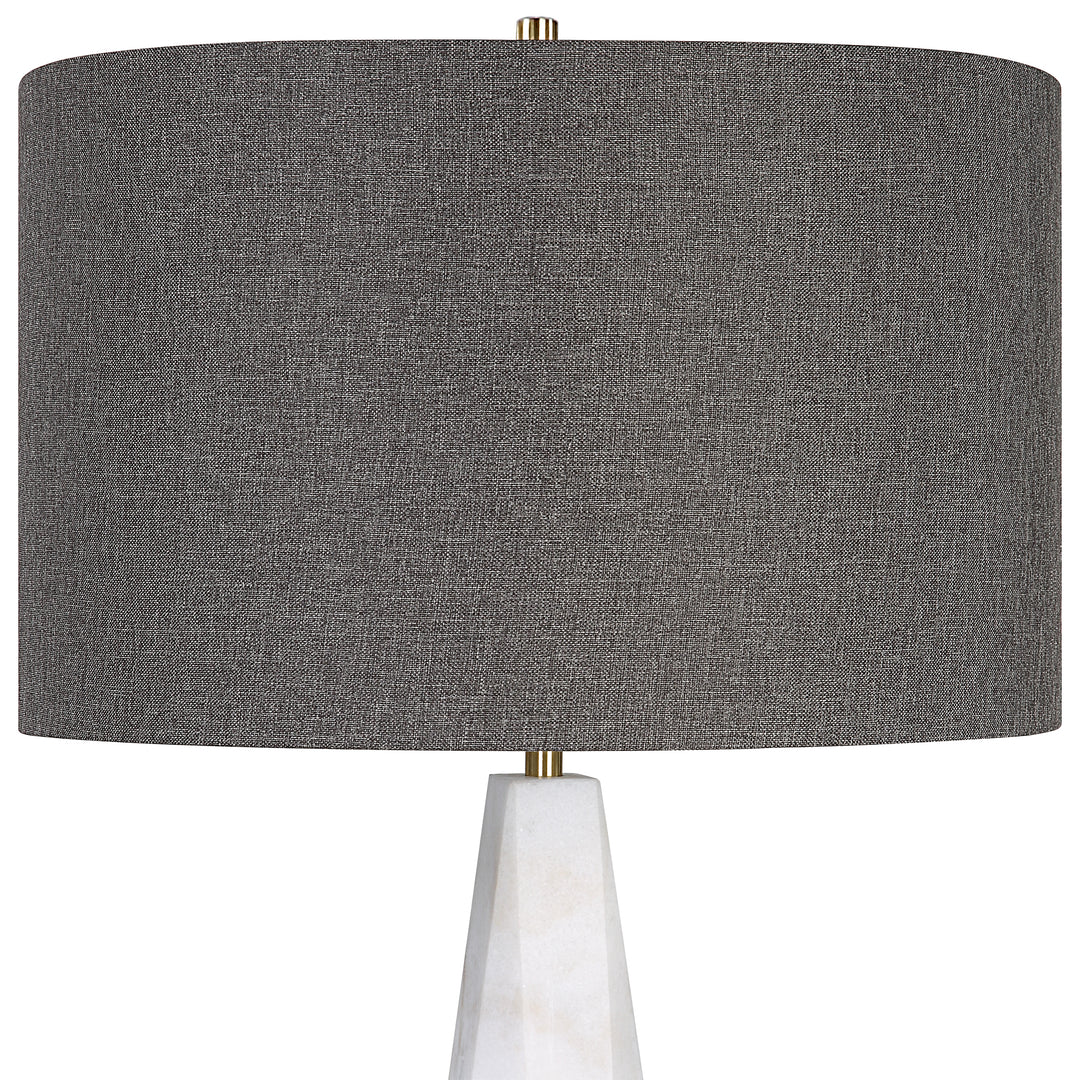 CITADEL WHITE MARBLE TABLE LAMP - AmericanHomeFurniture