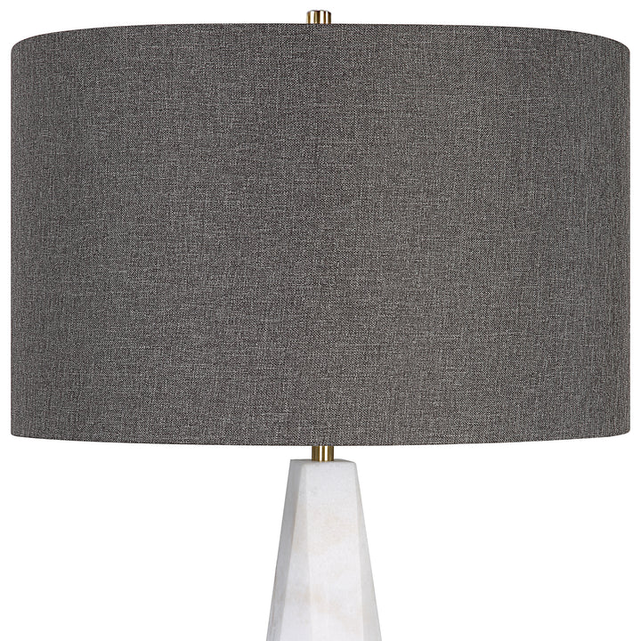 CITADEL WHITE MARBLE TABLE LAMP - AmericanHomeFurniture