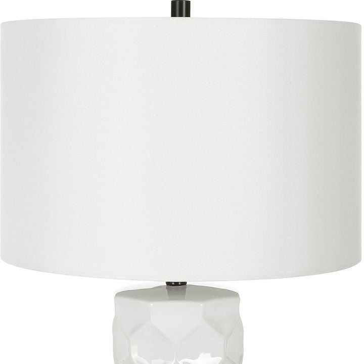 Honeycomb White Table Lamp