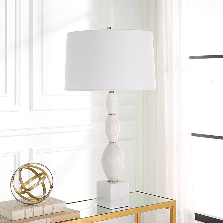 Regalia White Marble Table Lamp