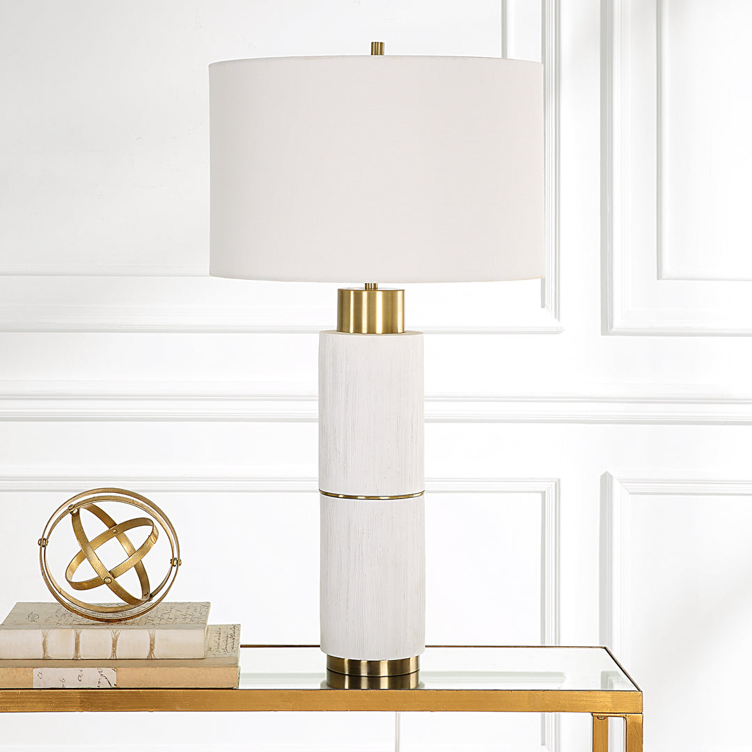 Ruse Whitewashed Table Lamp