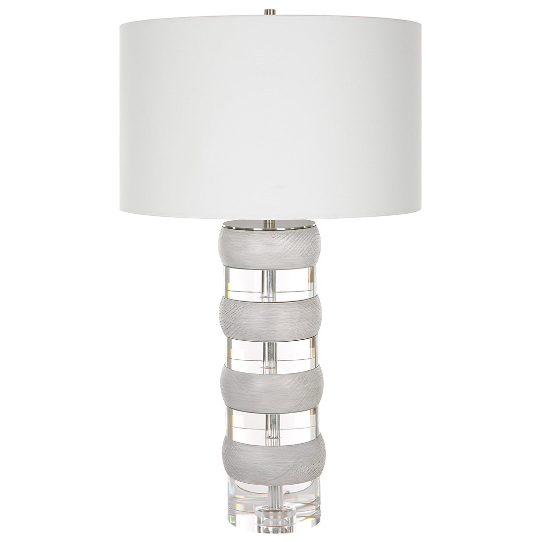 Band Together Crystal & Wood Table Lamp