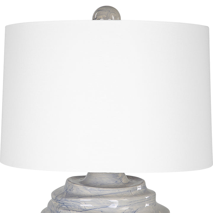 Waves Blue & White Accent Lamp