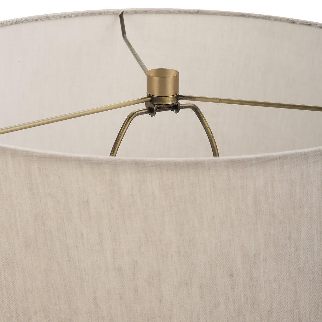 Gravitas Elegant Brass & Stone Lamp