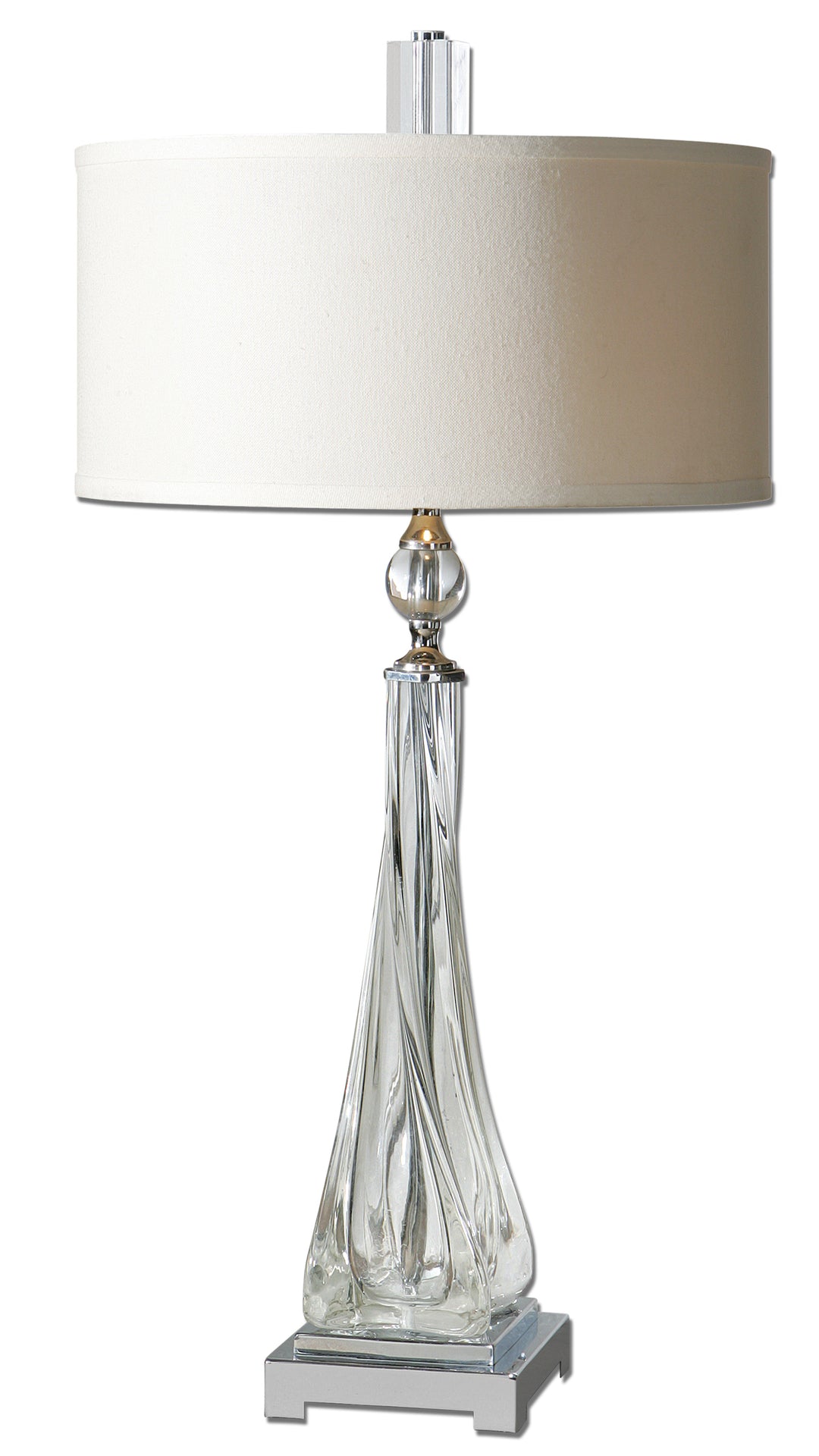 GRANCONA TWISTED GLASS TABLE LAMP - AmericanHomeFurniture