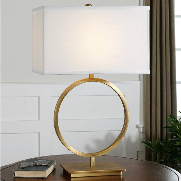 DUARA CIRCLE TABLE LAMP - AmericanHomeFurniture