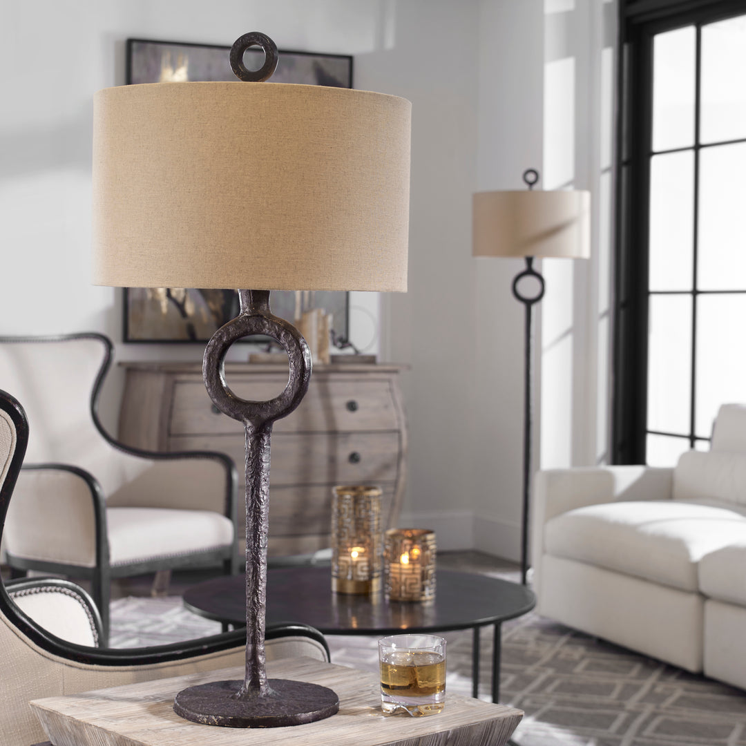 FERRO CAST IRON TABLE LAMP - AmericanHomeFurniture