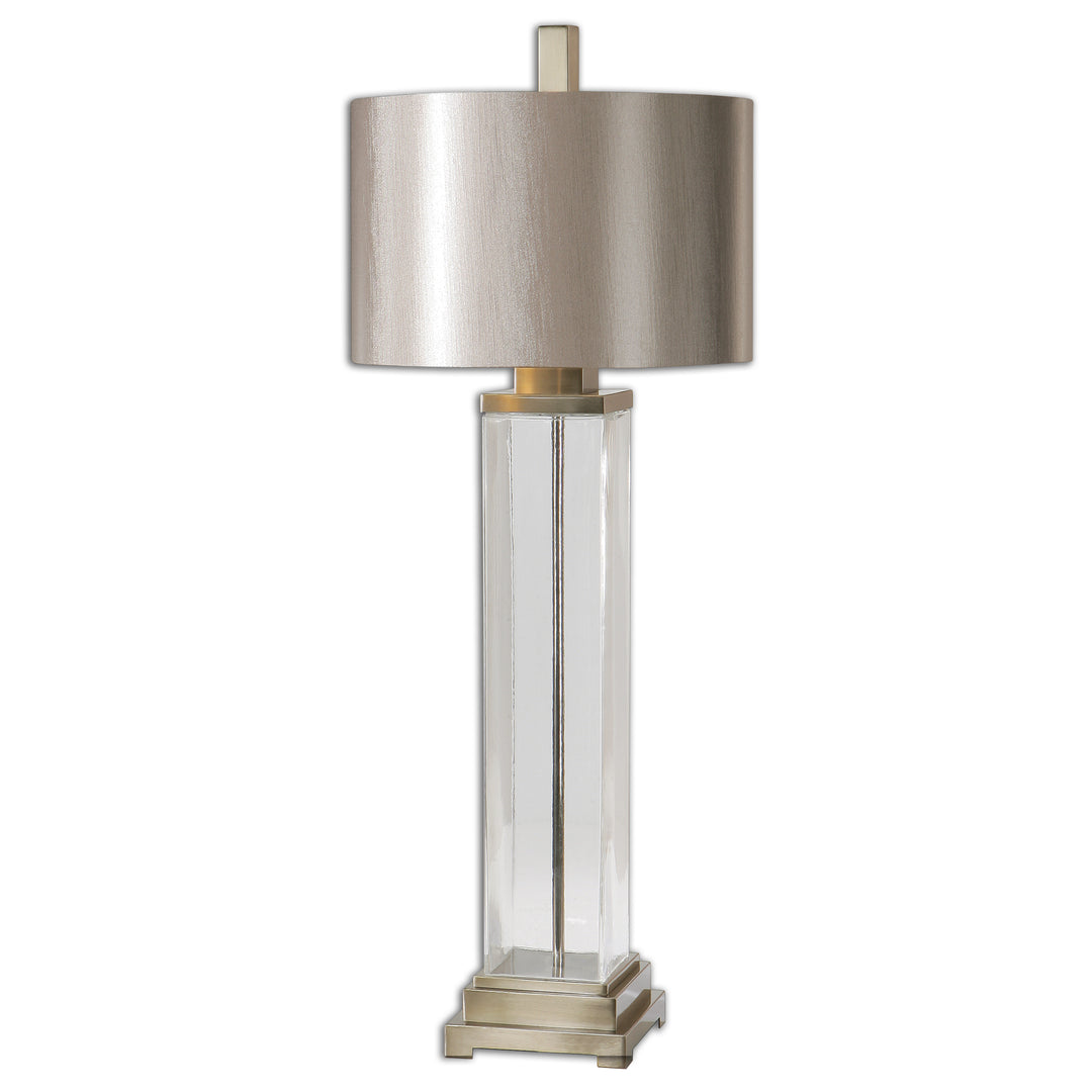 DRUSTAN CLEAR GLASS TABLE LAMP - AmericanHomeFurniture
