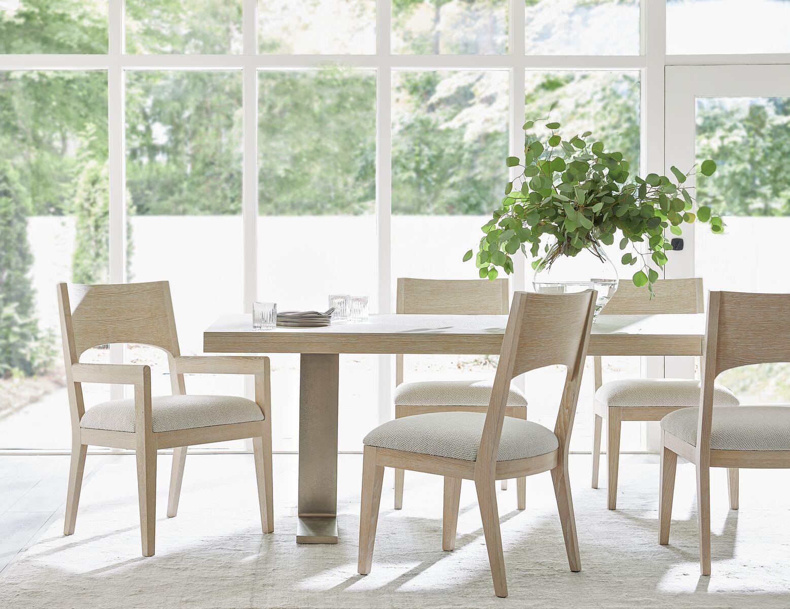 Bernhardt - Solaria Wood Back Arm Chair In Fabric B581 - Set of 2 - '310556 | American Home Furniture