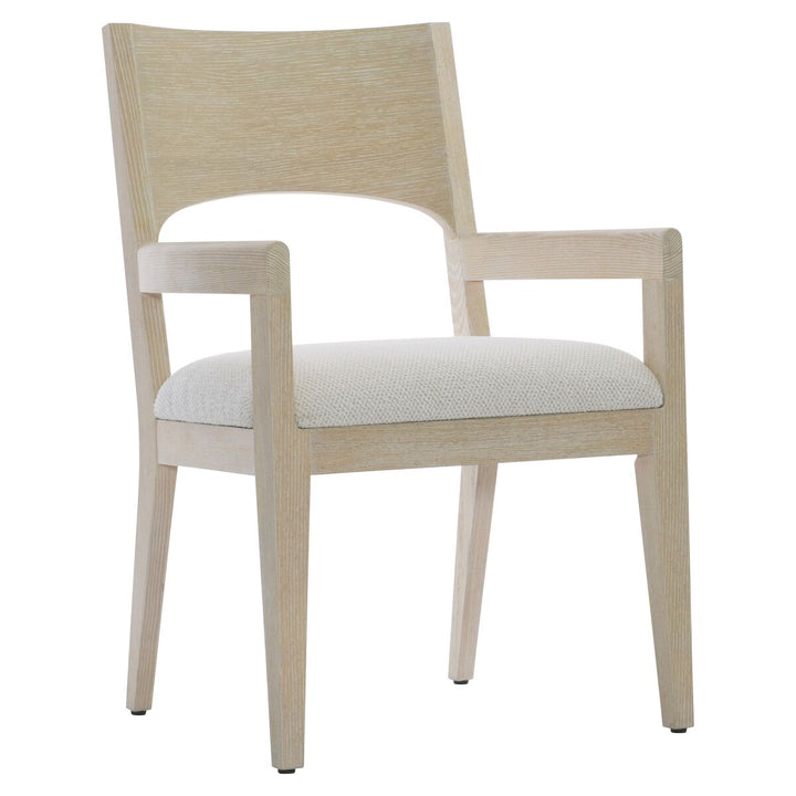 SOLARIA WOOD BACK ARM CHAIR IN FABRIC B581