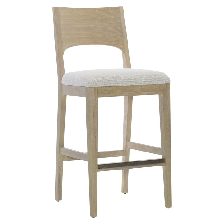 SOLARIA WOOD BACK BAR STOOL IN FABRIC B581