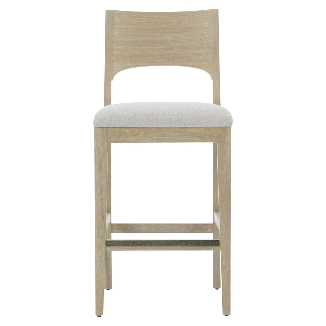 SOLARIA WOOD BACK BAR STOOL IN FABRIC B581