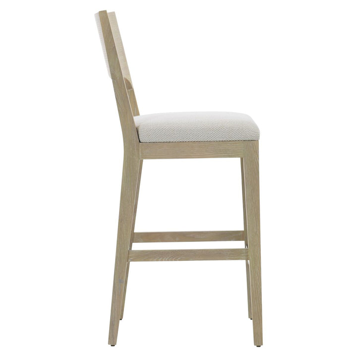 SOLARIA WOOD BACK BAR STOOL IN FABRIC B581