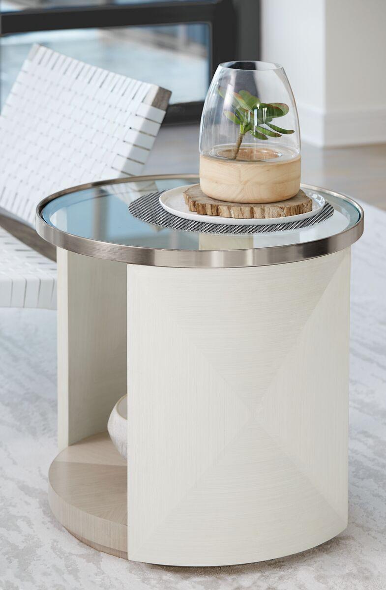 Bernhardt - Axiom Side Table Round - '381125 | American Home Furniture