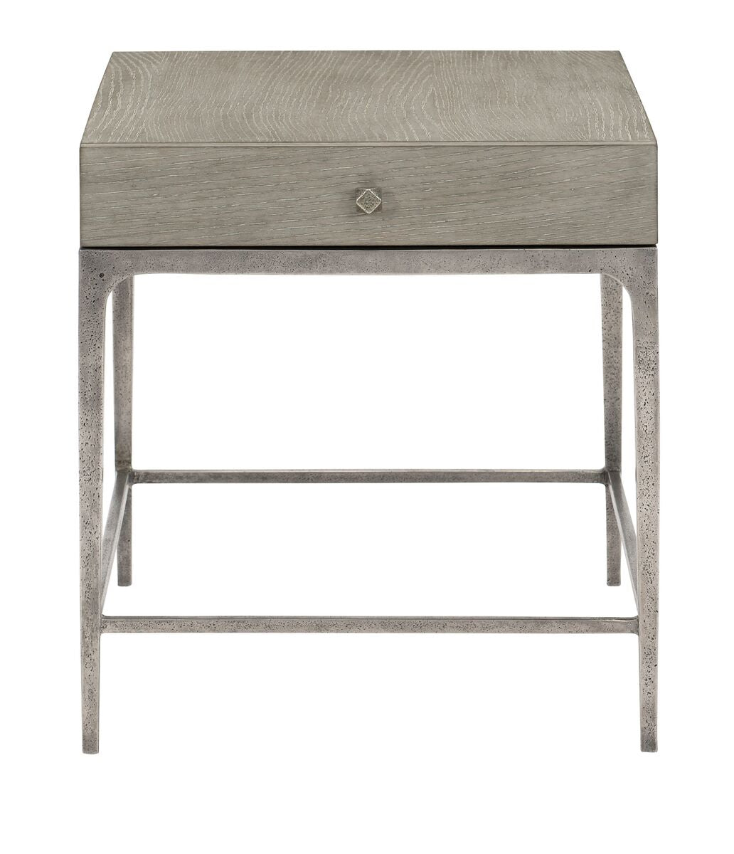 LINEA SIDE TABLE STAINLESS GRAY RECTANGLE
