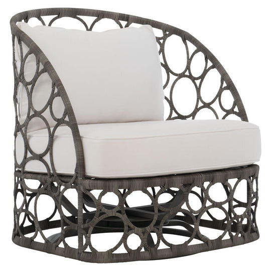 Bernhardt - Bali Swivel Chair Split Cane Wicker Swivel Chair - OP2012S | American Home Furniture