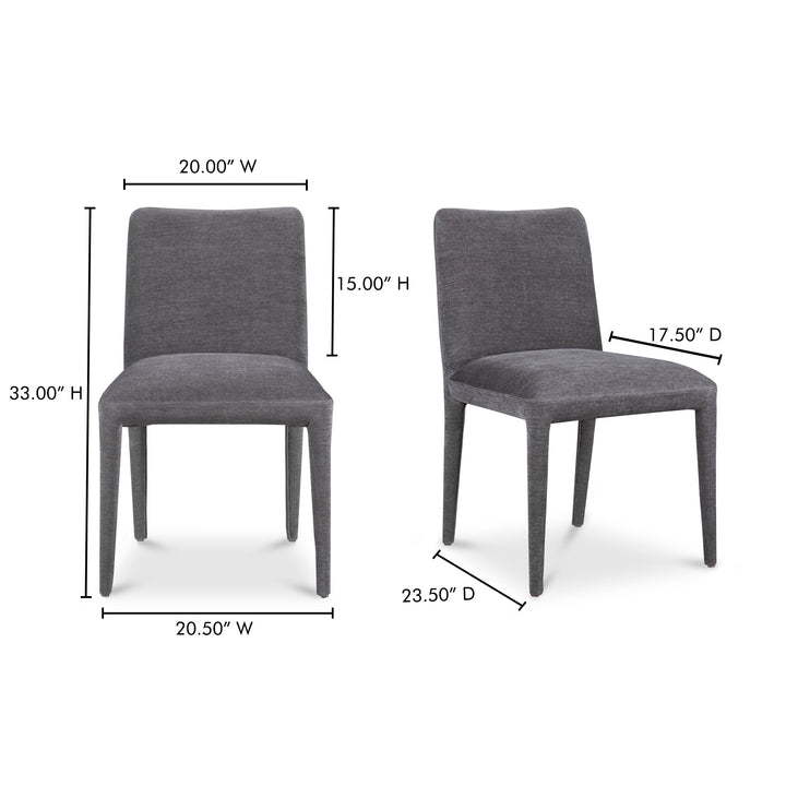 American Home Furniture | Moe's Home Collection - Calla Dining Chair Dark Grey-Set Of Two