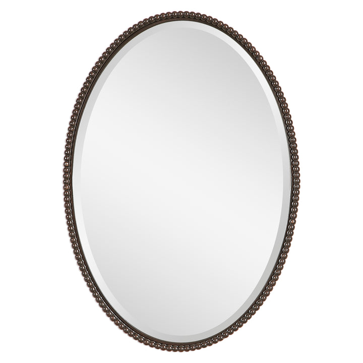 SHERISE BRONZE OVAL MIRROR - AmericanHomeFurniture