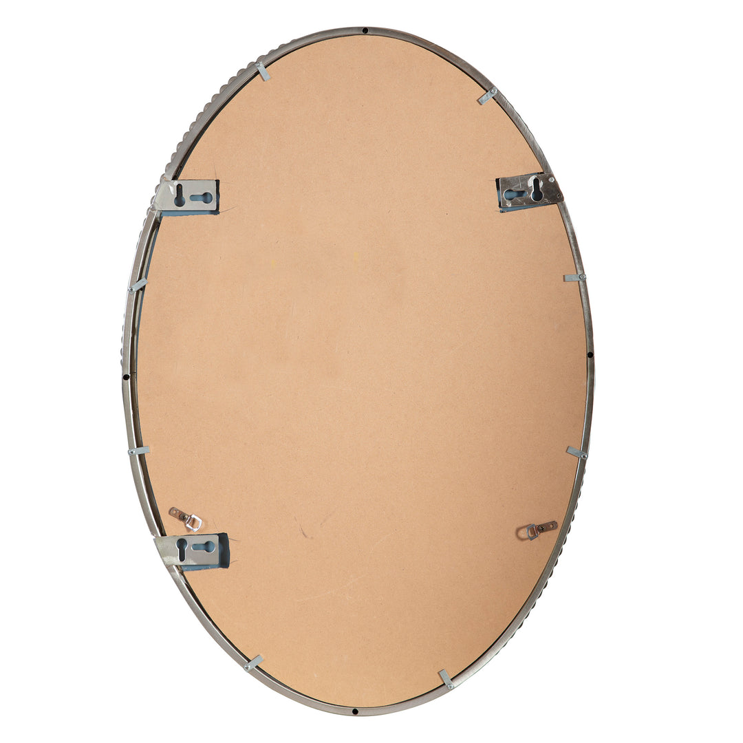 SHERISE BRUSHED NICKEL OVAL MIRROR - AmericanHomeFurniture