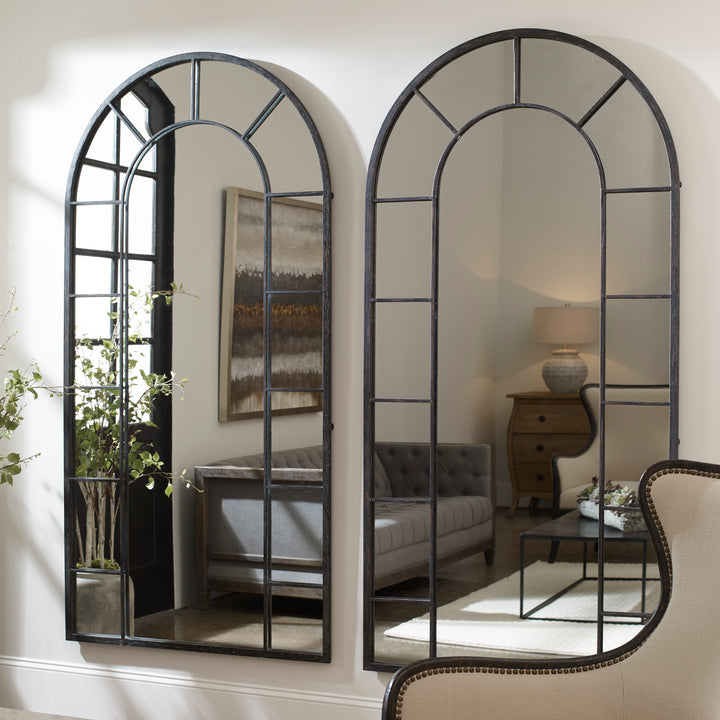 DILLINGHAM BLACK ARCH MIRROR - AmericanHomeFurniture