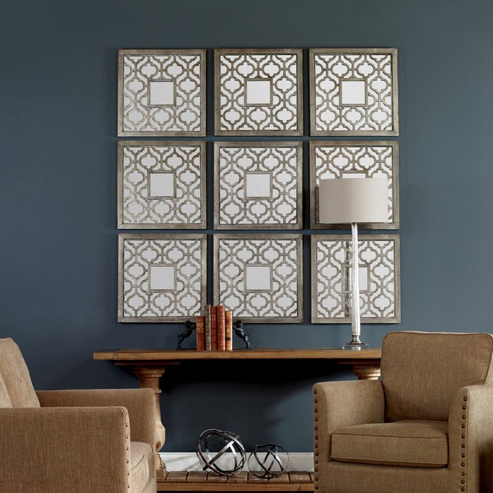 SORBOLO SQUARES DECORATIVE MIRROR SET/2 - AmericanHomeFurniture