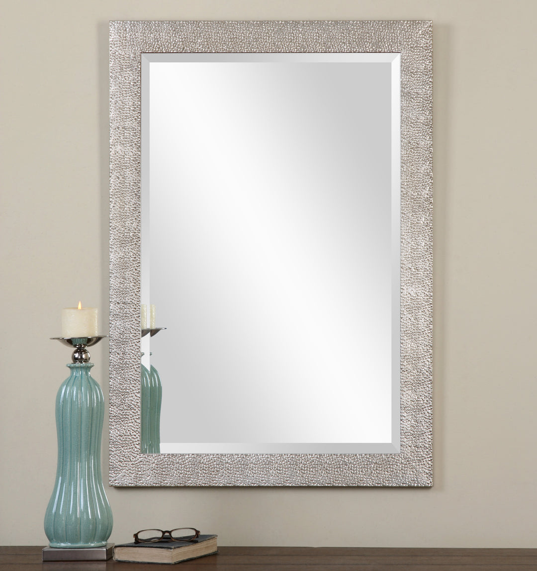 PORCIUS ANTIQUED SILVER MIRROR - AmericanHomeFurniture