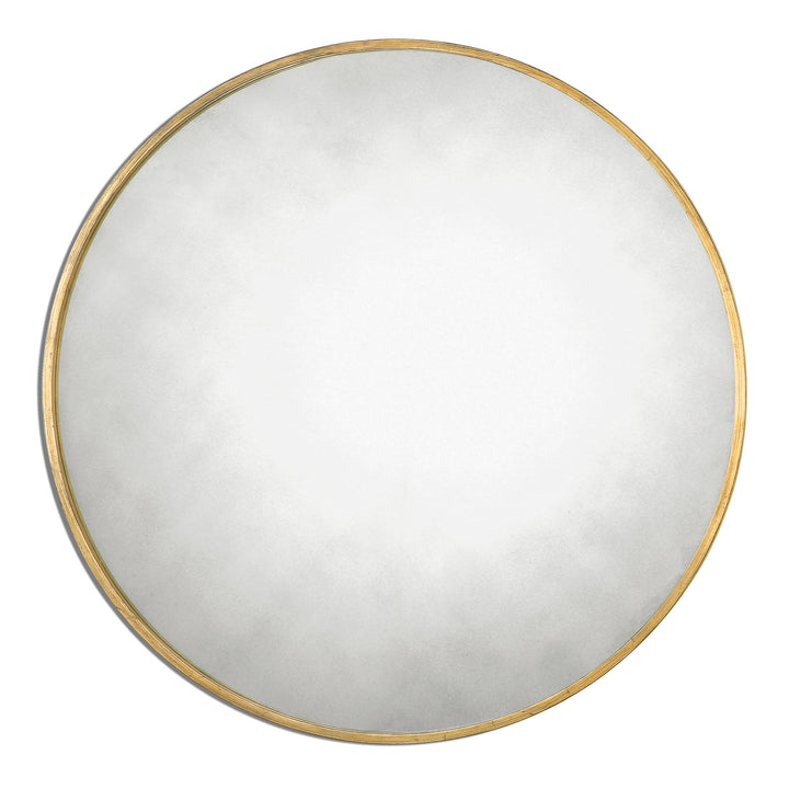 JUNIUS ROUND GOLD MIRROR - AmericanHomeFurniture