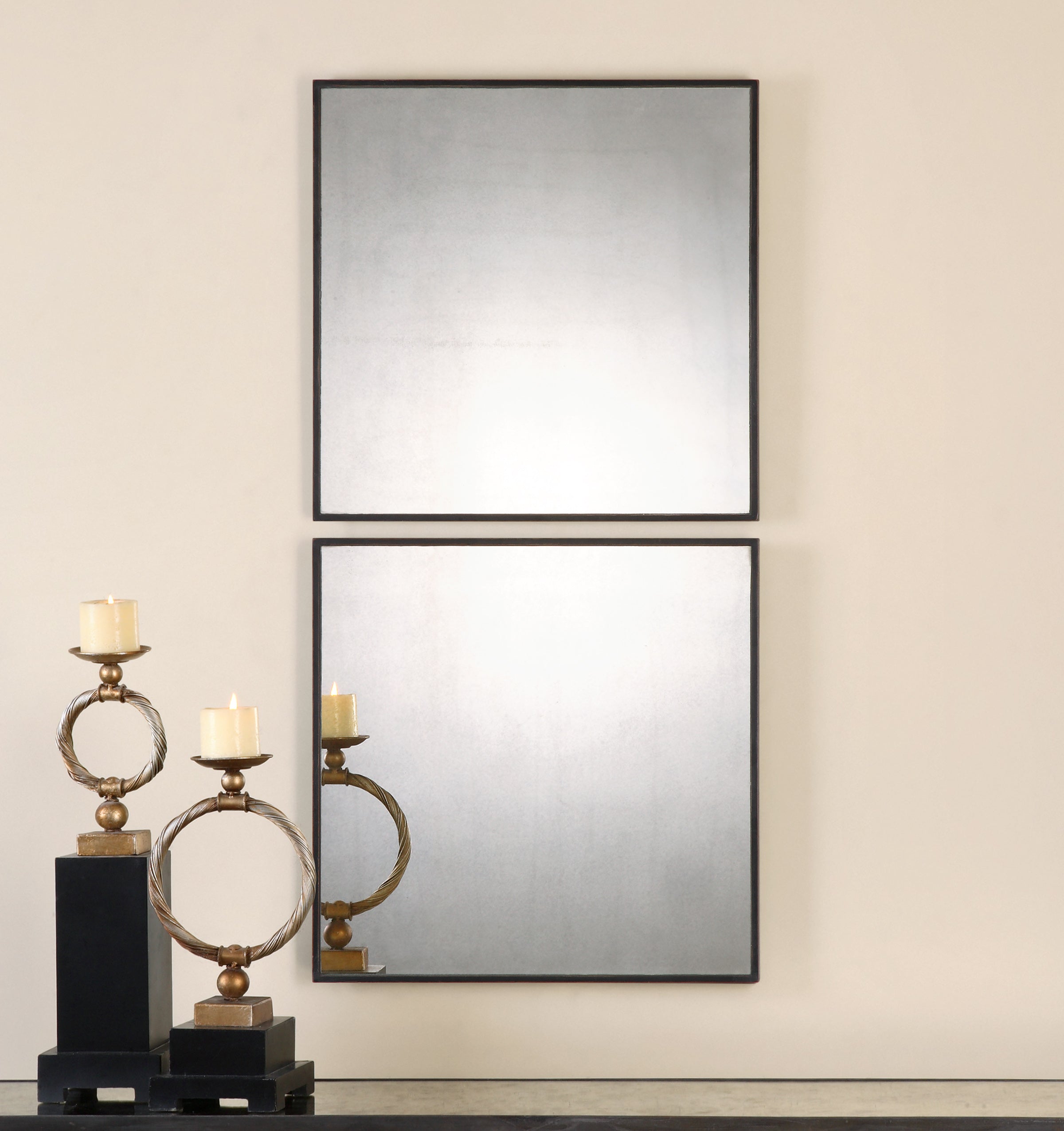 Sorbolo Squares Decorative Mirror Set/2 