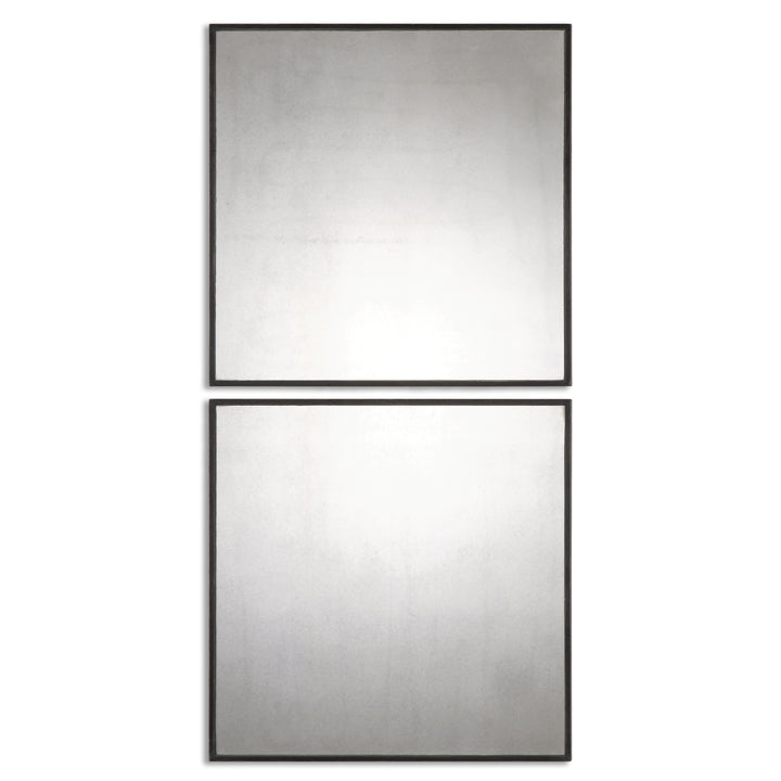 MATTY ANTIQUED SQUARE MIRRORS, SET OF 2 - AmericanHomeFurniture