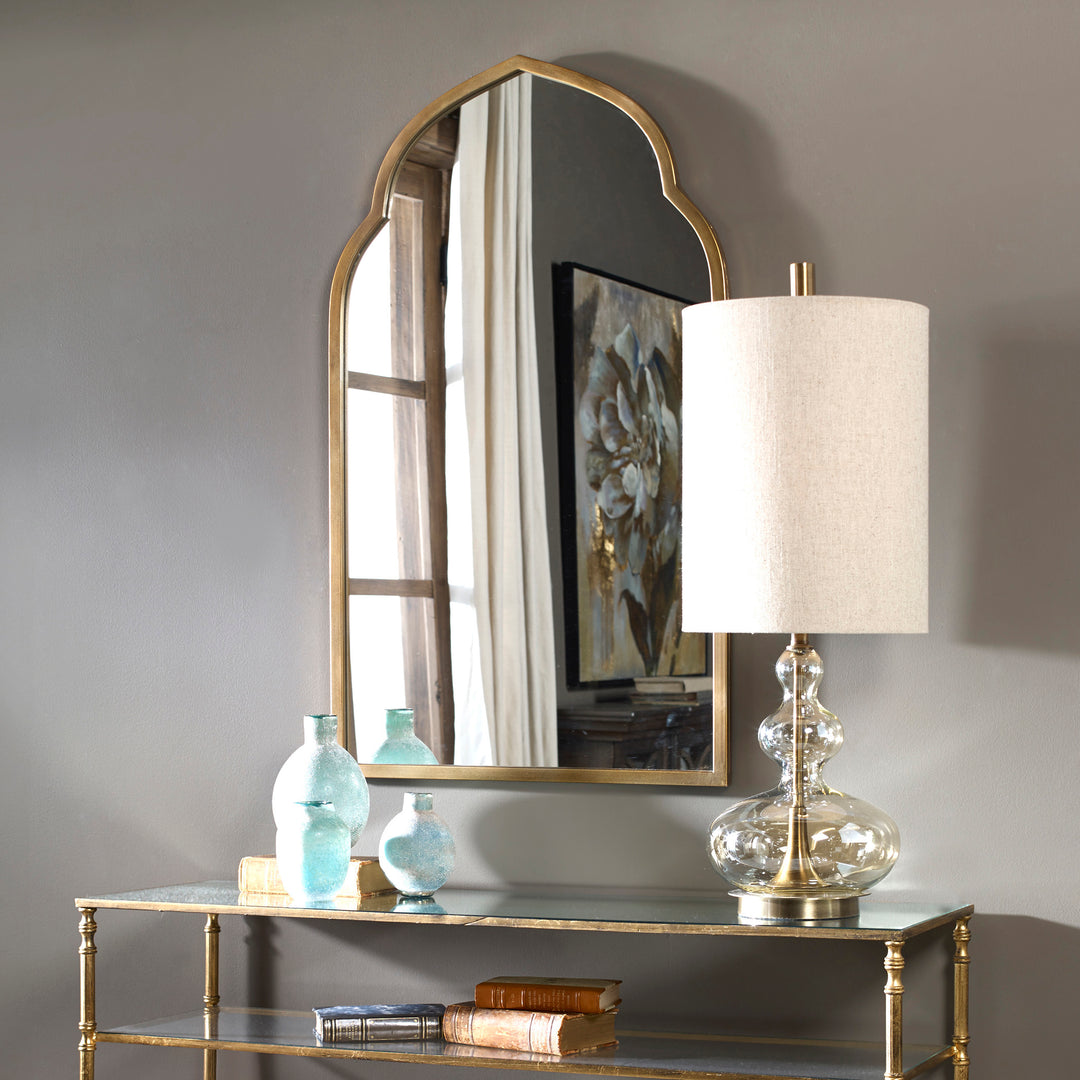 KENITRA GOLD ARCH MIRROR - AmericanHomeFurniture