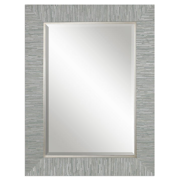 BELAYA GRAY WOOD MIRROR - AmericanHomeFurniture