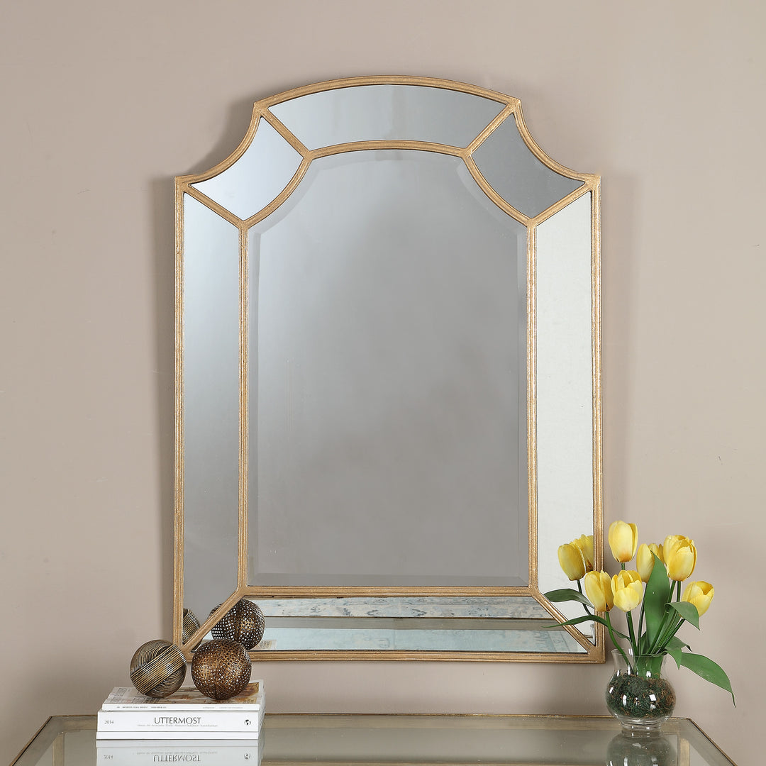 FRANCOLI GOLD ARCH MIRROR - AmericanHomeFurniture