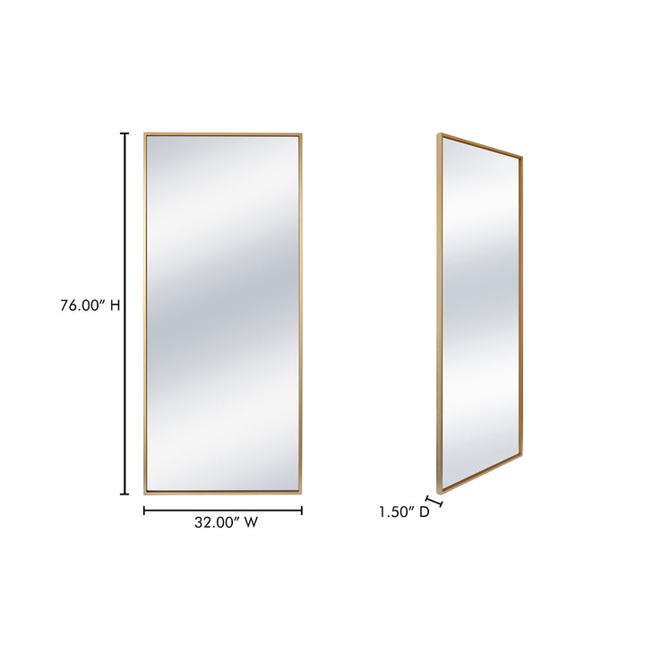 American Home Furniture | Moe's Home Collection - Squire Mirror Gold