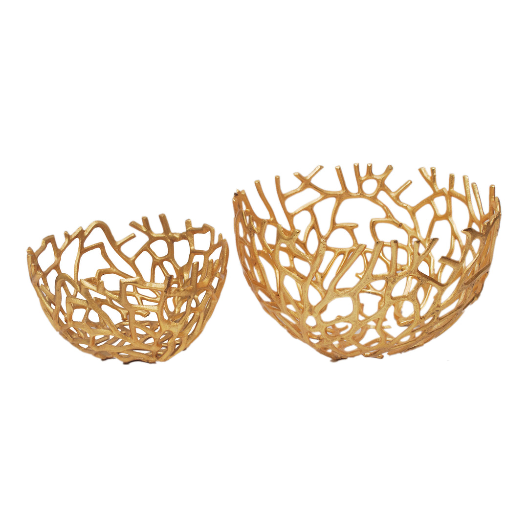 American Home Furniture | Moe's Home Collection - Nest Bowls Gold Set Of 2
