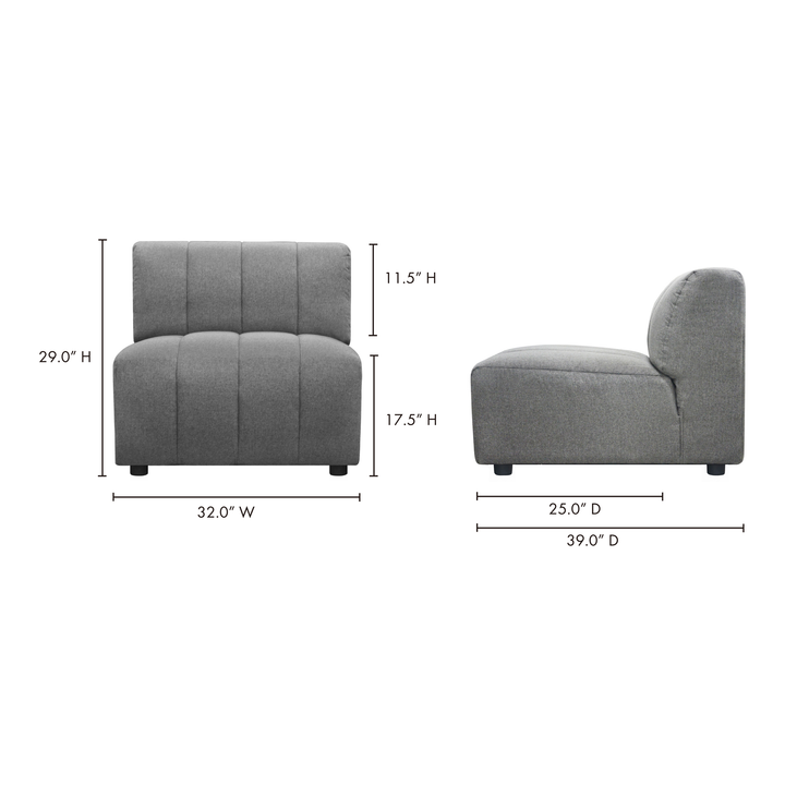 American Home Furniture | Moe's Home Collection - Lyric Slipper Chair Grey