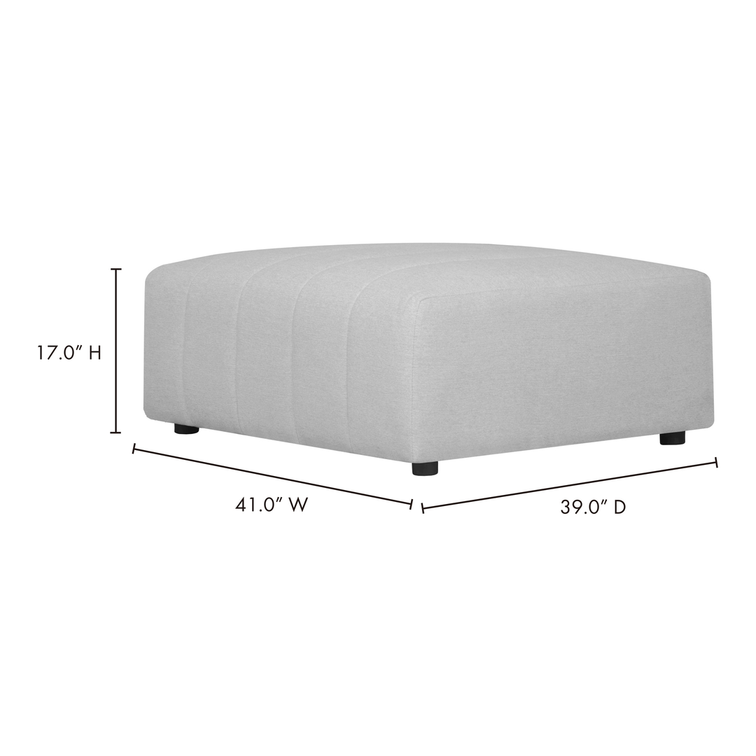 American Home Furniture | Moe's Home Collection - Lyric Ottoman Oatmeal