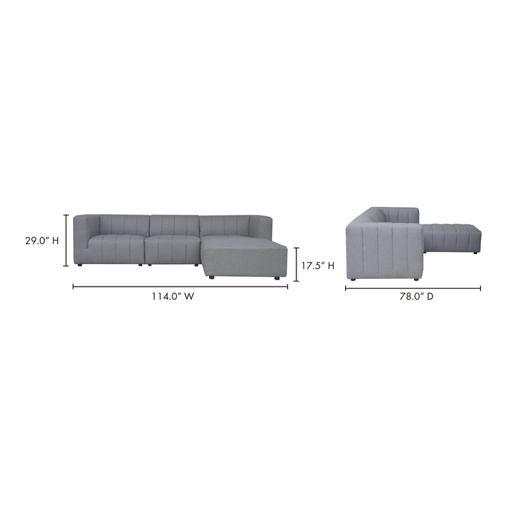 American Home Furniture | Moe's Home Collection - Lyric Lounge Modular Sectional Grey