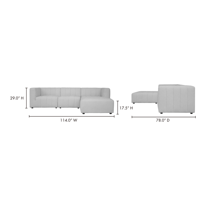 American Home Furniture | Moe's Home Collection - Lyric Lounge Modular Sectional Oatmeal