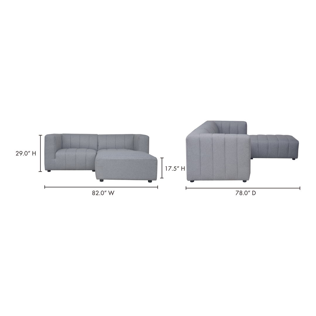 American Home Furniture | Moe's Home Collection - Lyric Nook Modular Sectional Grey