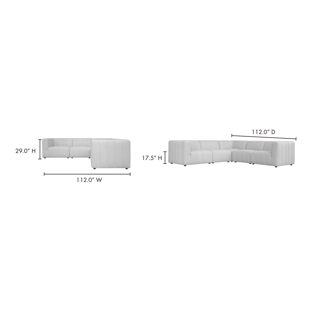 American Home Furniture | Moe's Home Collection - Lyric Classic L Modular Sectional Oatmeal