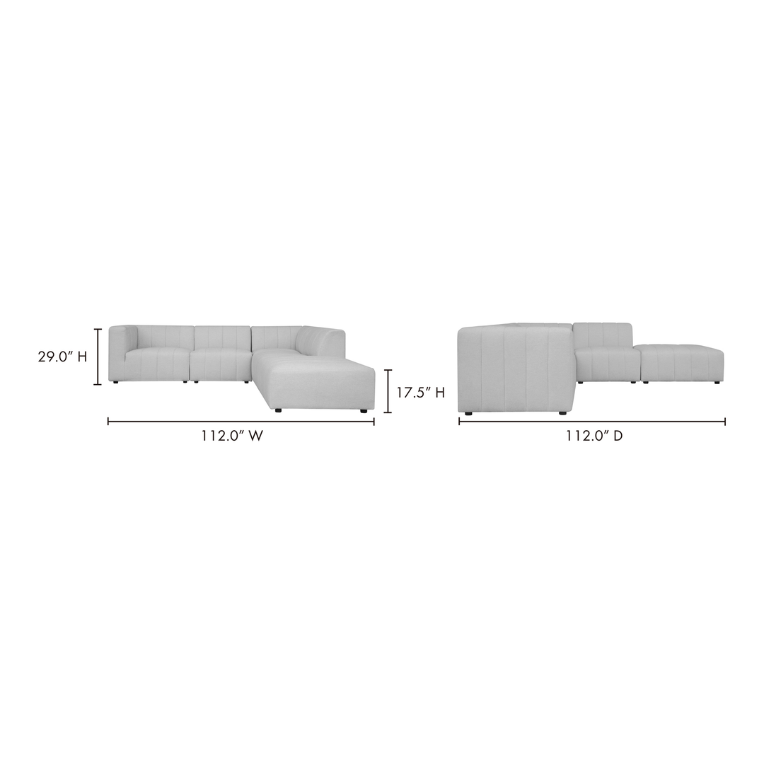 American Home Furniture | Moe's Home Collection - Lyric Dream Modular Sectional Right Oatmeal