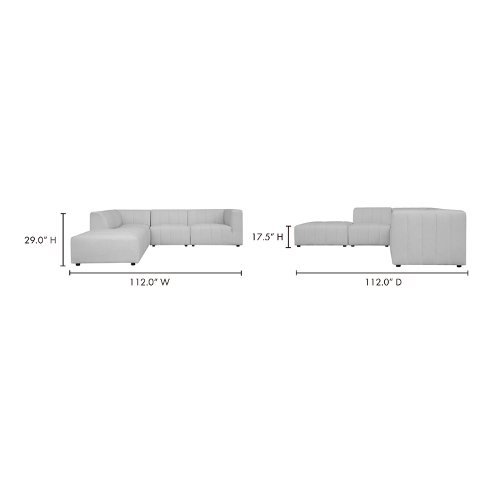 American Home Furniture | Moe's Home Collection - Lyric Dream Modular Sectional Left Oatmeal