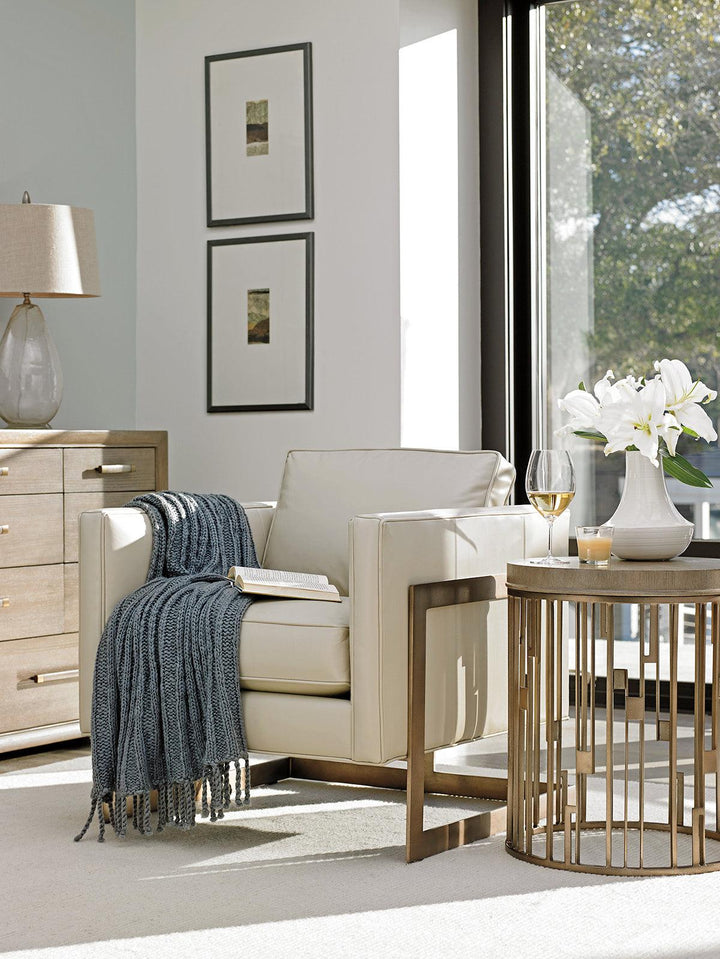 Shadow Play Studio Round Accent Table - AmericanHomeFurniture