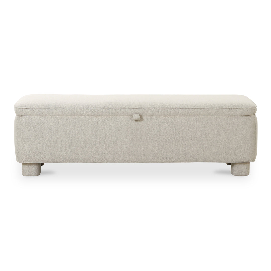 American Home Furniture | Moe's Home Collection - Ichigo Storage Bench Light Grey