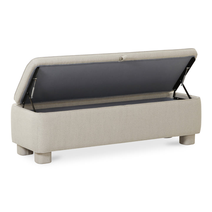 American Home Furniture | Moe's Home Collection - Ichigo Storage Bench Light Grey