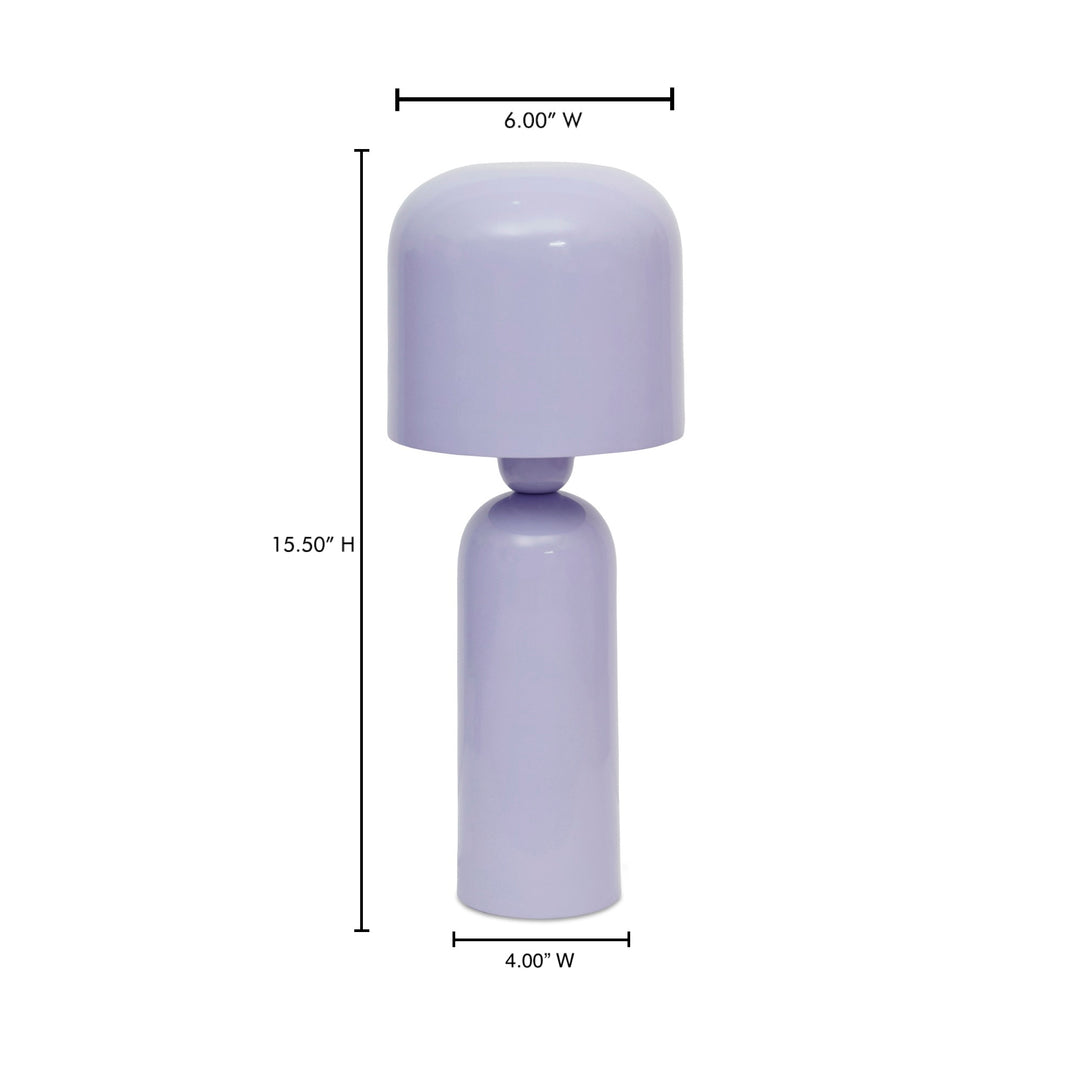 American Home Furniture | Moe's Home Collection - Echo Gloss Table Lamp Soft Purple