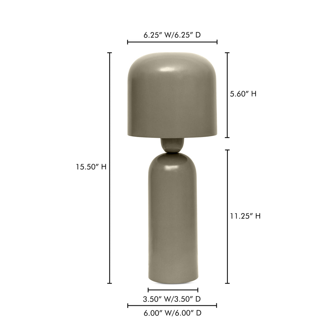 American Home Furniture | Moe's Home Collection - Echo Gloss Table Lamp Taupe