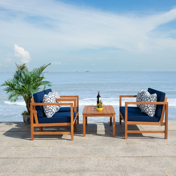 MONTEZ 4 PC OUTDOOR SET WITH ACCENT PILLOWS - AmericanHomeFurniture