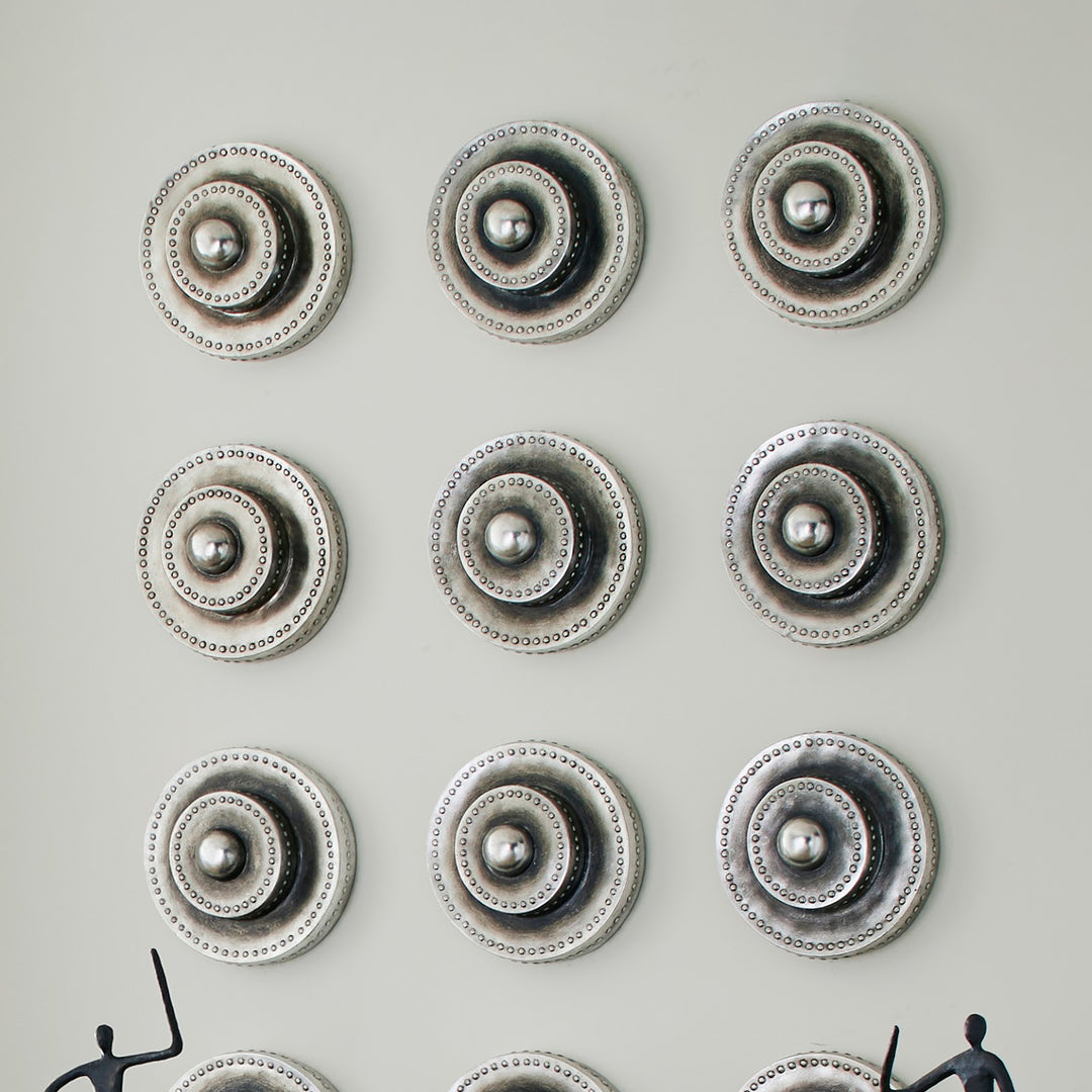 Circles Wall Tile, Silver Leaf with Antiquing - Phillips Collection - AmericanHomeFurniture